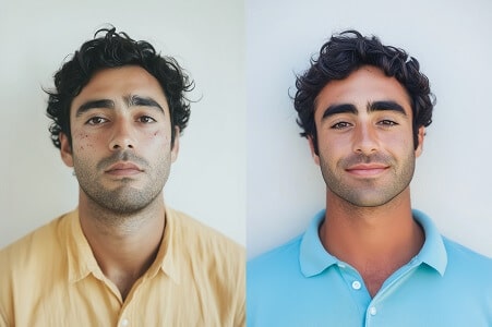 antes y despues hidroxiapatita calcica